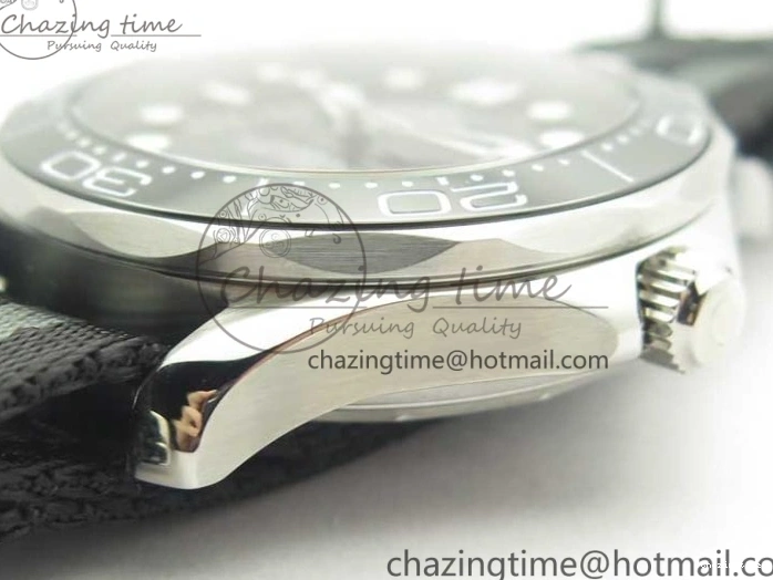 0113 2018 Seamaster Diver 300M VSF Best Edition Black Ceramic Dial on Black Gray Nato Strap A Unique 8057